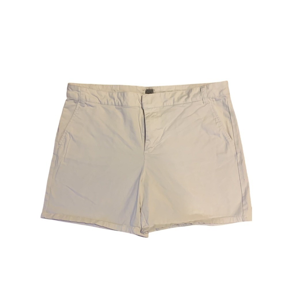 G.H. Bass & Co. White‎ Shorts Womens Size 14 Cotton Blend Casual Everyday